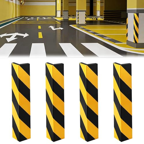 4 Unidades Protector Columnas Garaje Pared, 40 x 15 x 1,5 cm Espuma para Garaje, Protector Pared Garaje, Columna Parking Tiras Autoadhesivas, Perfil de Esquinas para