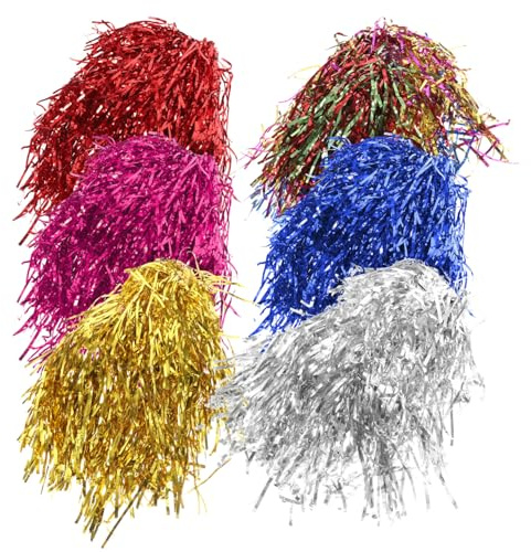Healeved 6 Stück Bunte Lametta perücken Party Kostümperücken Frauen Lametta Haare Glänzend Falsches Haar für Maskerade und Fasching Modisch Lustige Haarteile Vielseitig für Halloween und