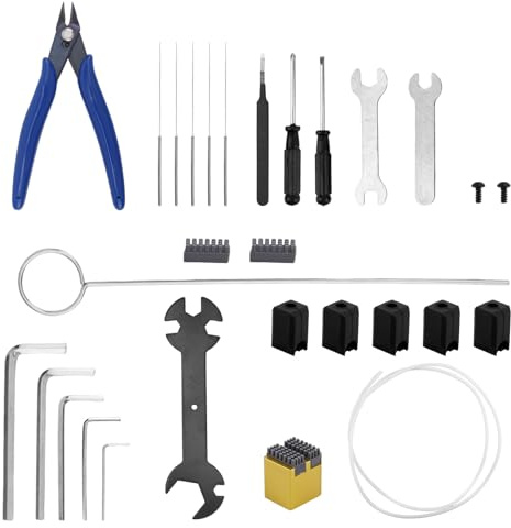 3D-Drucker-Werkzeugset für Bambu Lab, Wartungsset 3D-Drucker Inklusive Silikonstrumpf PTFE-Schlauch Inbusschlüssel Schraubendreher und Mehr für Bambu Lab X1/X1C/X1E/P1P/P1S