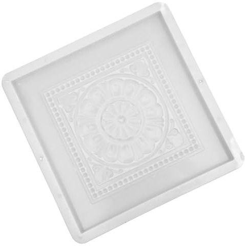 MOBUTOFU Stampo per Calcestruzzo Riutilizzabile per Mattonelle da Esterno, 40X40 CM, Forma Tanglian 5 in Plastica per Pavimentazione Cortile e Sentieri
