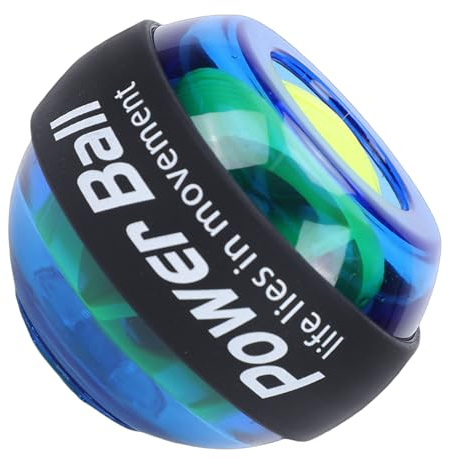 Sxhlseller Boule de Gyroscope à Puissance de Poignet éclairée |26,8 Lbs Drag 15000 RPM Exerciseur à Main pour la Rééducation de la Force de Préhension Bleu
