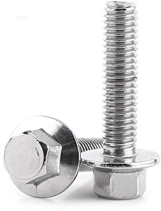 10pcs M6 304 Edelstahl Sechskant Kopf Flansch Schrauben Scheibe Befestigungen