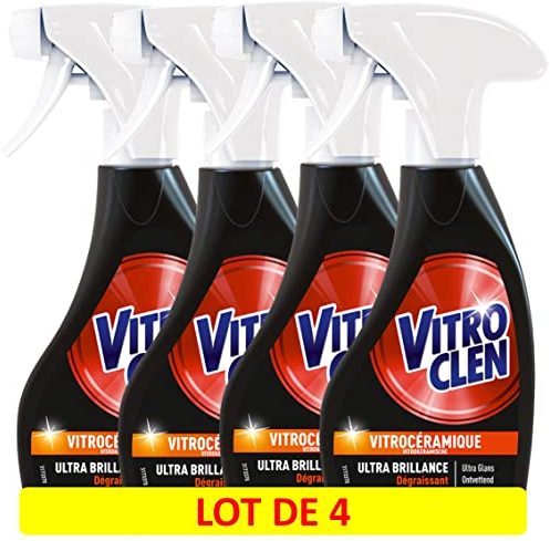 Vitroclen Pistola detergente Express 3 in 1 in ceramica, 250 ml, confezione da 4