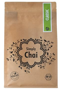 Simply Chai Bio & Vegan Classic Chai Latte - 1kg | perfekt für alle Gelegenheiten, Bio & 100% vegan, Fairtrade, Bio-Qualität, Chai Tee, ohne Konservierungsstoffe