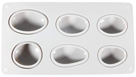 Rayher 36102000 Silikon-Gießform Steine, 14,5x26 cm, Tiefe 3,5 cm, 6 verschiedene Steinformen, Form befüllbar mit Kreativ-Beton, Schmuck-Beton, Raysin-Gießpulver, Seife, Wachs, klein
