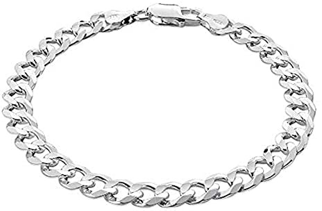 Treasure Bay Herren 8mm 925 Sterling Silber Kandare Kette Armband 19CM