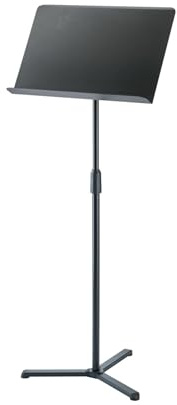 K&M 11926 Pupitre d'orchestre Noir - Pupitre extensible en continu jusqu'à 128 cm - avec pieds plats