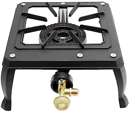 EATAKWARD Réchaud à gaz portable, réchaud de camping en fer propane, réchaud à gaz GPL, réchaud d'extérieur pour barbecue, réchaud de camping de 15 000 BTU