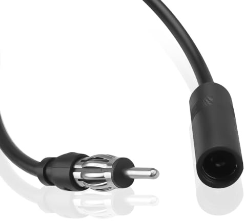 AUTOZOCO Adaptador extensor antena coche ISO macho a hembra, Extensor de Cable para Coche, Cable Adaptador de antena ISO, Cable Alargador de Antena para coche, 35 cm
