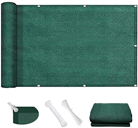 Tenda da Sole per Esterno 4 x 4.5 m Protezione UV 95% Traspirante Copertura Pergolato con Occhielli per Giardino Esterno terrazza, Verde Scuro