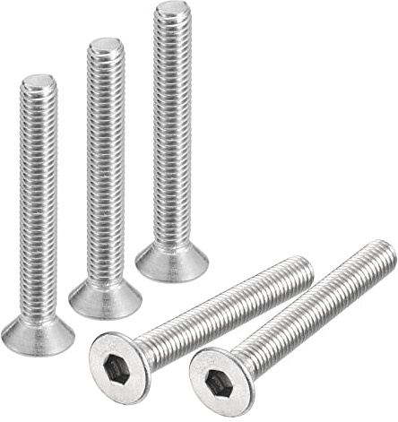 QUARKZMAN 10Stk #10-32x1-1/2 Flach Senkkopf Steckdose Kappe Schrauben 304 Edelstahl Sechskant Steckdose Flachkopf Schrauben Voll Gewinde Senkkopf Bolzen