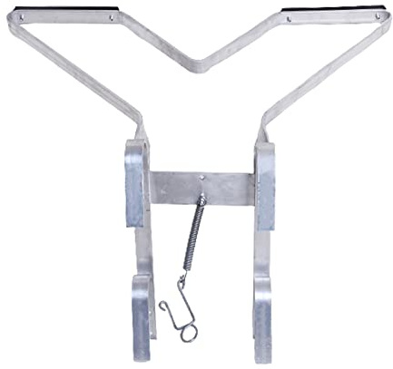 Ladder Standoff V-Shaped Ladder Bracket Accessory Aluminum Stainless Steel Multipurpose Ladder Stabilizer Increase Workspace Stability & Security Easily Assembled and Dismantled No Tools Needed