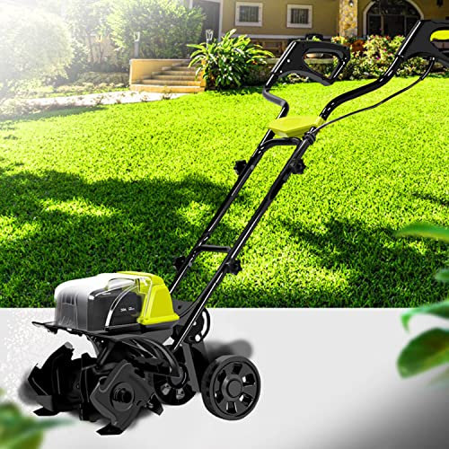 Motobineuse/cultivateur de Jardin électrique, Mini scarificateur sans Fil, avec 4 Dents en Acier pour Jardin et pelouse, Creuser, éliminer Les Mauvaises Herbes et cultiver Le Sol