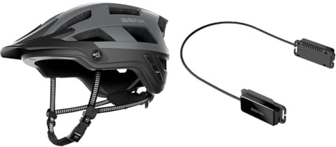 Sena Adult M1 Mountainbike Helm, Mattgrau, L & pi, Universal Bluetooth Intercom Headset, passend für die meisten Rad- und Multisporthelme, Schwarz