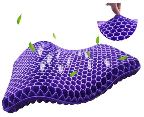 Express Brands Direct Gel Seat Cushion, 3rd Generation Upgraded Double Thick Egg Gel Cushion for Pressure Pain Relief, Breathable Wheelchair Chair Pads for Car Seat Office Chair