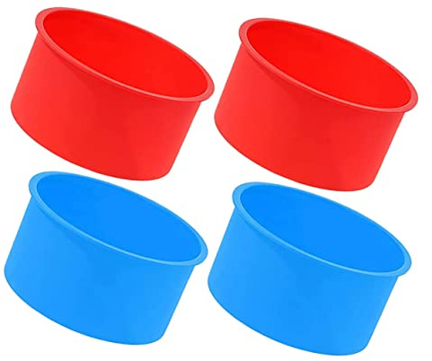 PRETYZOOM 4pcs Silicone Cake Molds Non-Stick Baking Supplies for DIY Cheese Cake Baking Mold Cupcake Tins