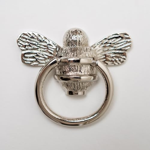Brass bee Bee Ring Drawer Pulls Drawer Knob| Nickel Finish | Bee Drawer Handle Solid Cabinet knob | Cupboards Doors Cabinets