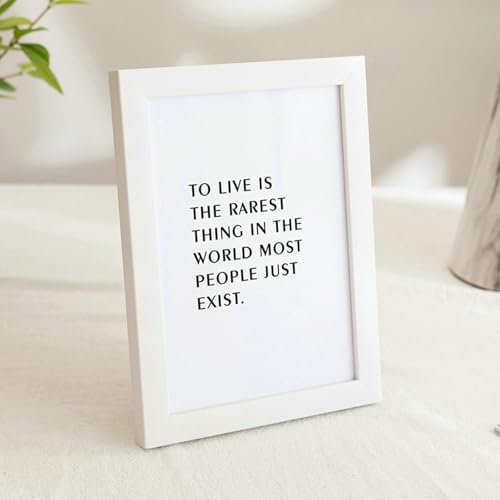 Ayoiow Photo Frame 30x21 cm Weiß Mdf Photo Frames für Fotos Photo Frame Table