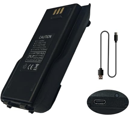 MD-380 Battery for Two Way Radio MD-UV380 USB-C Larger Capacity 2800mAh Lithium Ion Battery for RT3S DMR Walkie Talkie Backup with Type C Cable