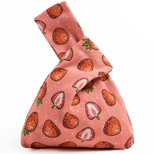 Lpitoy Sac de Poignet, Sac de Poignet Portable à nœud pour Femmes, Mini Sac à poignée Japonais, Sac à Main, Sac à Main, Pochette pour téléphone, clé, Portefeuille pour Femmes