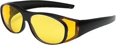 Infrarot-Nachtsichtbrille – UV-Schutz, Fahrbrille, verstellbare Wärmebildbrille, Hochschutzbrille, Nachtsicht-IR-Brille für sicheres Fahren bei Nacht und Fahren im Freien (Gelb)