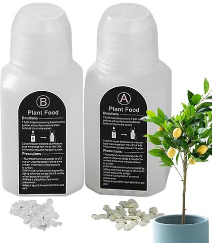 Gemüsedünger - Bio -Hydroponikpflanzenfutter, A & B wasserlösliche Nährstoffe | Wesentliche Wachstumsverstärker, schnell absorbierende Formel für Gemüse, Obst, Blumen, ideal für Salat, Minze, Kräuter