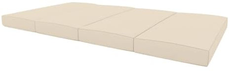 Turnmatte Gymnastikmatte faltbare Trainingsmatte klappbare Sportmatte Weichbodenmatte Kinder Erwachsene für Zuhause 200х100х10 cm (4 Teile) beige