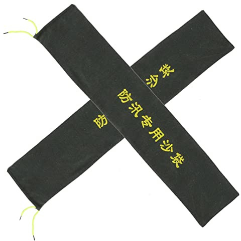 jojofuny Paquet De Sable Anti-inondation Réutilisables Protection Inondations Toile Renforcée pour Maison Et Garage Lot De 2 20x100 Cm