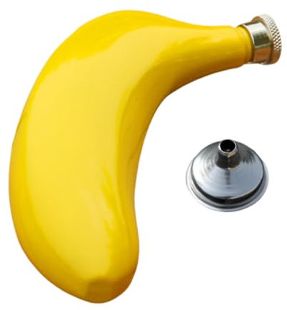 Pentola di banana, bottiglia tascabile inossidabile, contenitore di liquori portatile, guarnizione aolare, forma non-occuista, 3.4x3.9x16,0 cm, per escursioni, campeggio, pesca, zaino in spalla