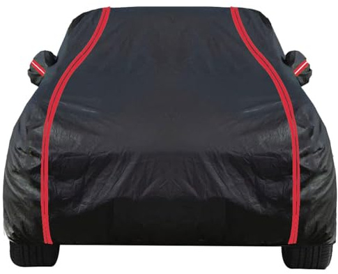 Schwarz Abdeckplane für Auto, Autoabdeckung für Ford Mustang Convertible III 1978-1993 Cabriolet, Oxford Car Cover Outdoor Wasserdicht Windschutz Schutzhülle Stoff Garagen