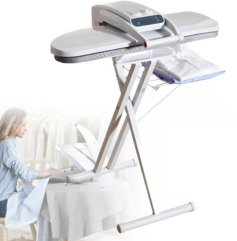 Dampfbügelpresse Heavy Duty mit Ständer, professionelle elektronische digitale Dampfpresse mit 5 Stoffeinstellungen, Dampfpresse 650 * 240/800 * 310 mm Fläche,65cm
