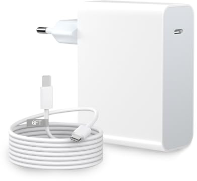 Cargador USB C de 100 W, cargador para ordenador portátil con cable de carga rápida, compatible con Mac Book Pro 13/14/15/16 pulgadas/Mac Book Air 2020/2019/2018/iPad/Thinkpad/HP/Dell con cable USBC-C