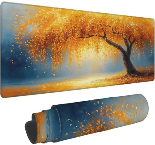 Tapis de Souris Gamer Orange BrûLé Tapis de Souris XXL 1600x800mm Desk Mat Paysage Mouse Pad Imperméable Mouse Pad Gaming Bords Cousus Améliore la Précision et la Vitesse Meilleur Choix de Jeu T303