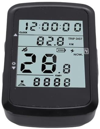 Topiky Computadora de Bicicleta Inalámbrica GPS, Velocímetro y Odómetro de Bicicleta con Pantalla 2.4, Computadora de Bicicleta Inalámbrica con Retroiluminación Automática, Velocímetro