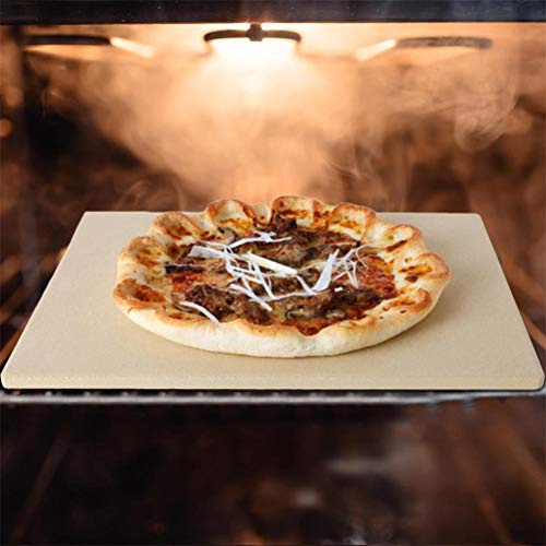 Omquot Pierre à Pizza Rectangulaire, Pierre de Cuisson Inodore pour Grill pour Pain (Couleur assortie)