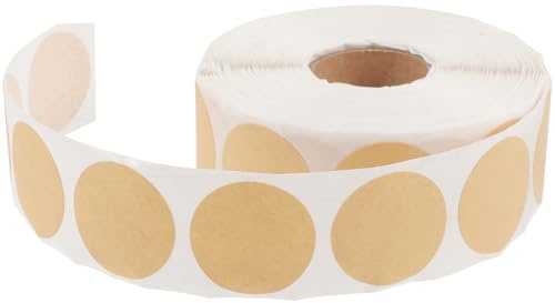 TEHAUX Autocollants Cibles de Tir en Papier Auto-adhésif, Rouleau de 1000 Pièces, Fixation Ferme sur Surfaces Variées, pour Entraînement de Tir Sportif