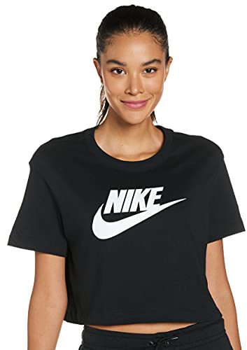 Nike Damen Kurz-T-Shirt Sportswear Essential, Black/White, XL, BV6175-010