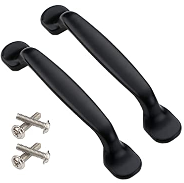 Qrity Set da 2 maniglie per ante armadio per mobili cucina, cassetti, mobili camera da letto, distanza fori 96MM, in Alluminio, viti incluse
