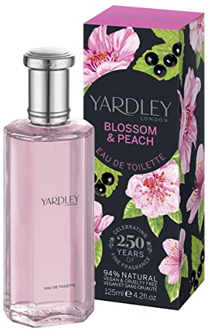 Yardley London Blossom and Peach Eau de Toilette, Floral Womens Perfume with Notes of Citrus and Cassis, Fruity Blossom Perfume for Women 125ml