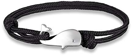 EXINOX Armband aus Seil mit Walverschluss | für Herren und Damen | Stil Nautisch Meer Meeresleben