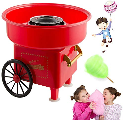 Electric Cotton Candy Maker, Mini Countertop Cotton Candy Machine for Birthday Family Party Nostalgia Festival Gift,Red