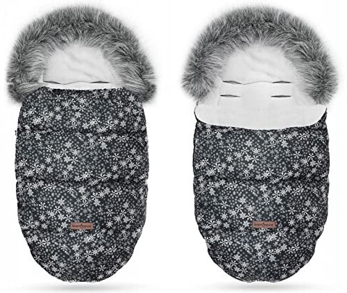 Baby Stroller Pushchair Footmuff Husky Warm Snowflake/Grey