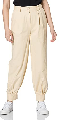 NA-KD Pantalones de Traje Cocoon para Mujer, Beige, 38