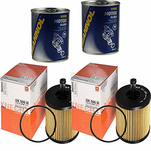 QR-Parts Set 85715106 9900 OX 556D 2x Original MAHLE/KNECHT Ölfilter + SCT Motor Flush Motorspülung