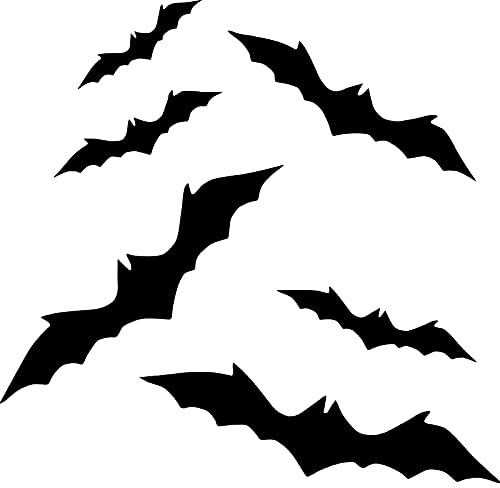 Nuanchu 30 Pieces Black Bat Non Slip Shower Bathtub Stickers Anti Slip Stickers Horror Bath Treads Adhesive Appliques Traction to Tubs for Bath Tub Showers Pools