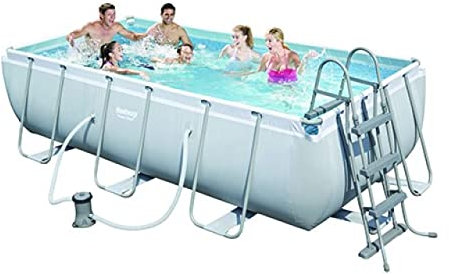 Piscina Power Steel Frame exterior tierra rectangular 404 x 201 x 100 cm