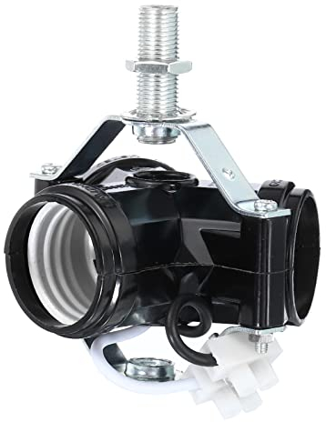 sourcing map E27 Mittlere Basis Glühbirne Sockel M10 Gewinde Lampe Halter 3 Lampefassung mit Halterung Leuchte Draht für DIY Lampe Zubehör Deckenlampe
