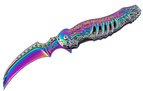 Herbertz CJH Einhandmesser, Skelett/Rainbow