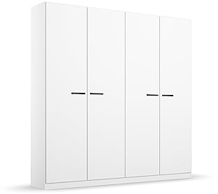 Rauch Möbel Florenz, Kleiderschrank, Farbe Weiß, Breite 181 cm | Schrank, 4-türig, für Schlafzimmer, Gästezimmer, Kinderzimmer, Garderobe, Flur