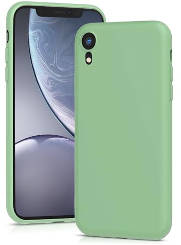 YATWIN Silicone Case for iPhone XR, Soft-Touch, Shockproof, DustProof, Antiskid Full Body Armour Phone Cover for Apple iPhone XR - Mint Green
